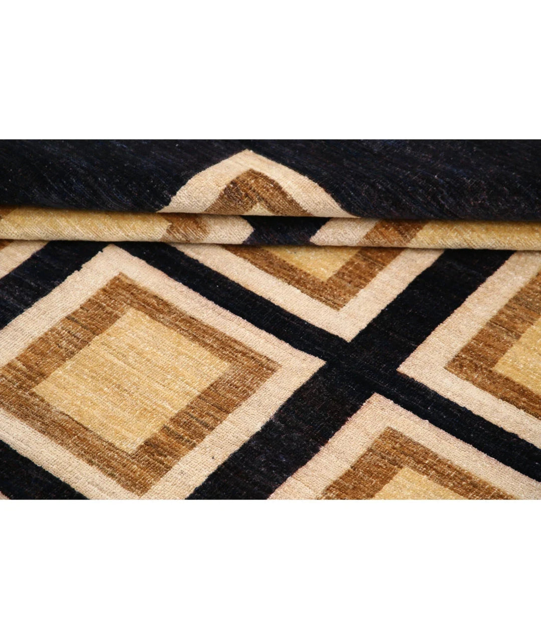 Multicolor Afghan Oriental Rug 6' 5" x 8' 0" Hand-Knotted | No. AT86413