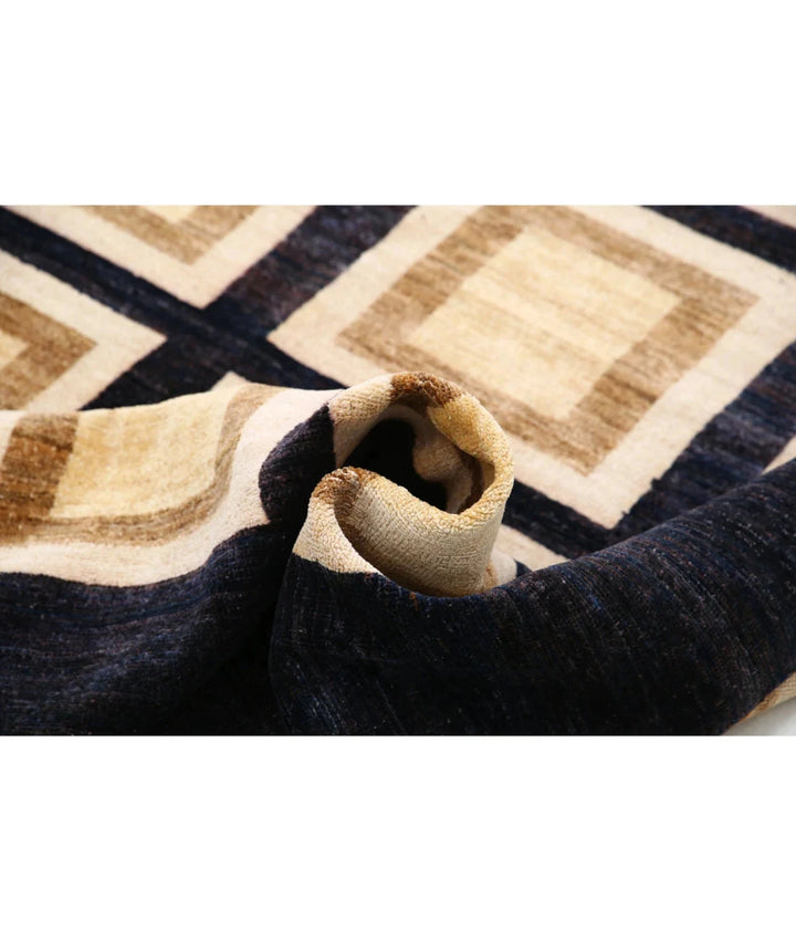 Multicolor Afghan Oriental Rug 6' 5" x 8' 0" Hand-Knotted | No. AT86413