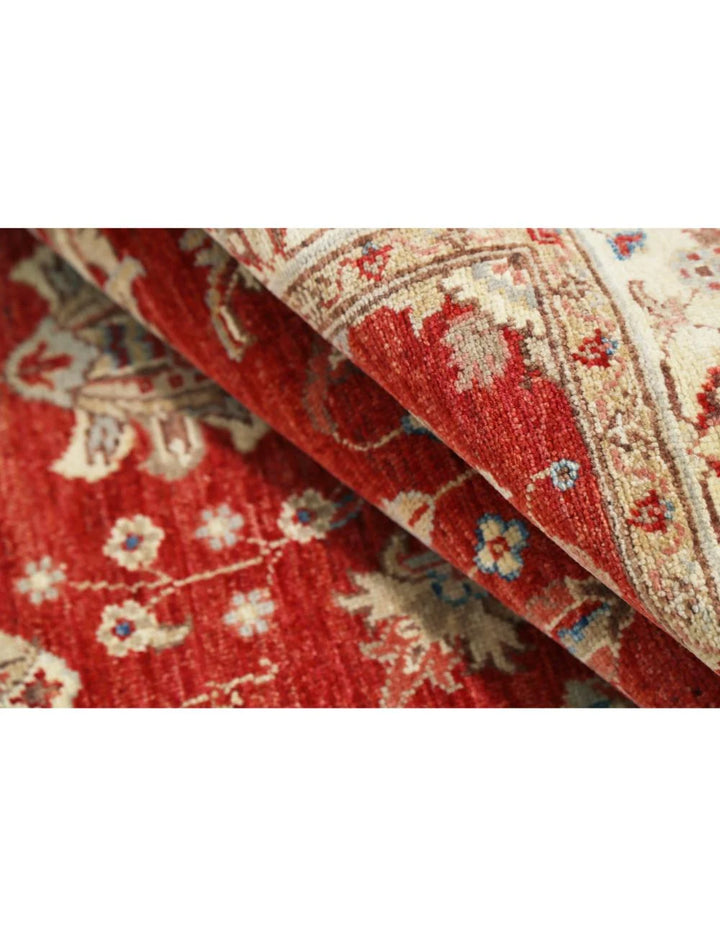 Afghan Ziegler Rug 3' 5" x 6' 6" Hand-Knotted | No. AT86421