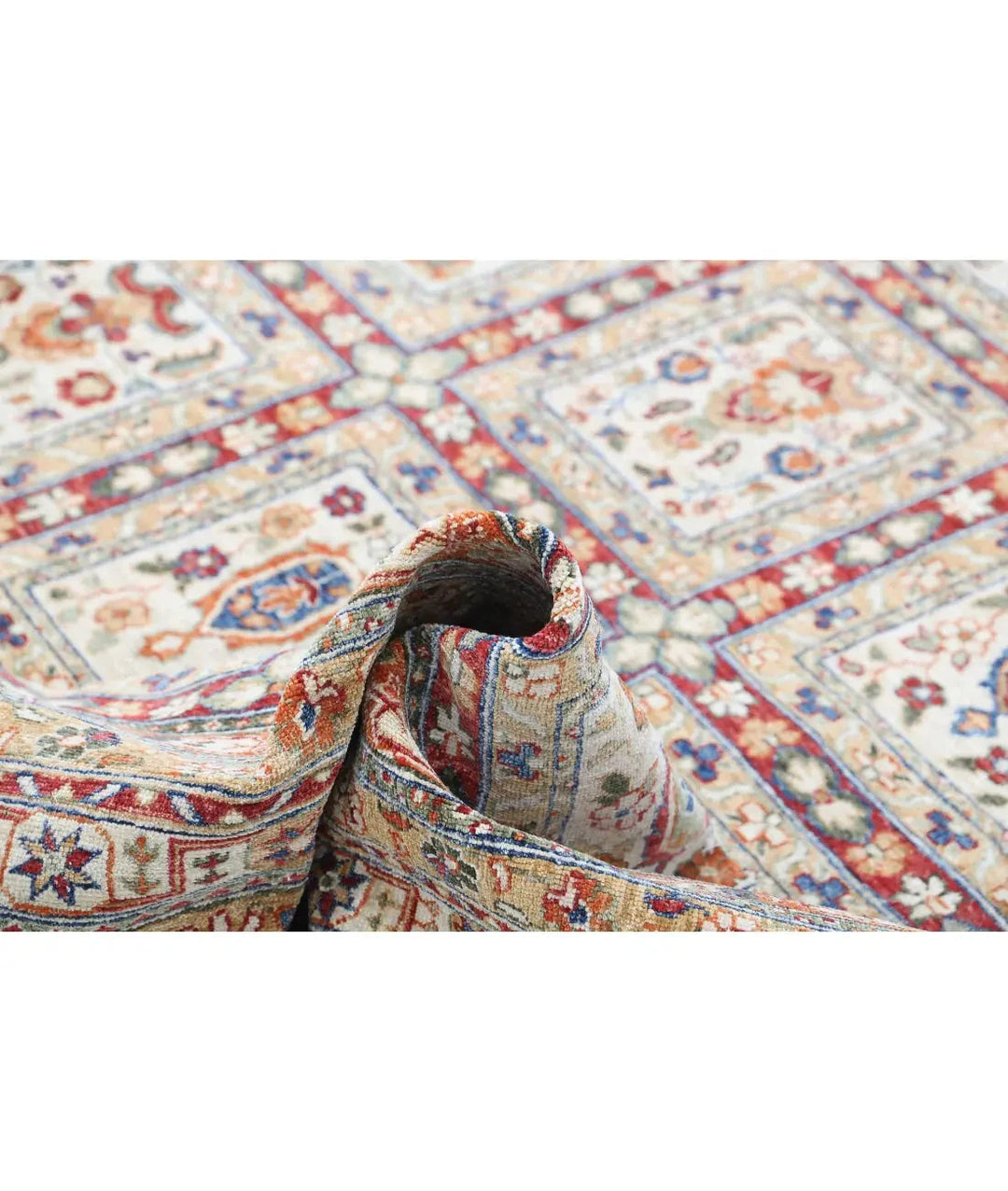 Afghan Bakhtiari Rug 7' 10" x 11' 5" Hand-Knotted | No. AT86496