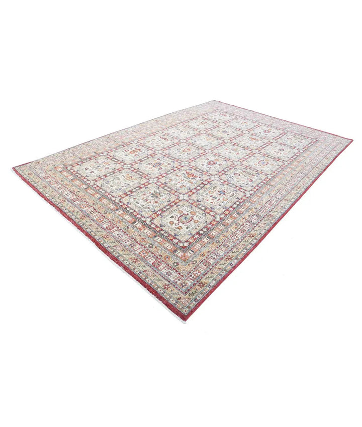 Afghan Bakhtiari Rug 7' 10" x 11' 5" Hand-Knotted | No. AT86496
