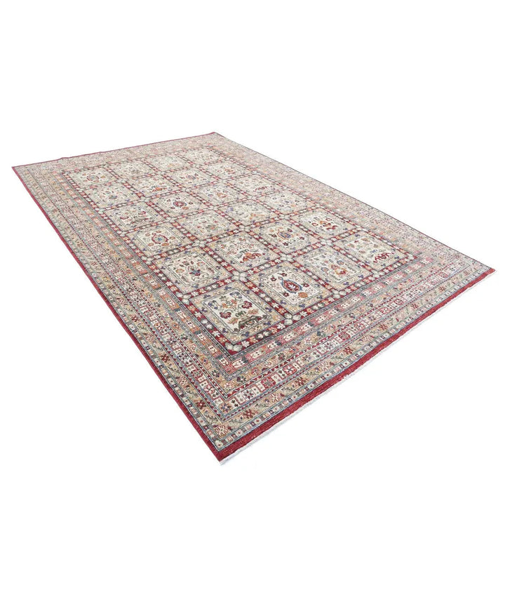 Afghan Bakhtiari Rug 7' 10" x 11' 5" Hand-Knotted | No. AT86496