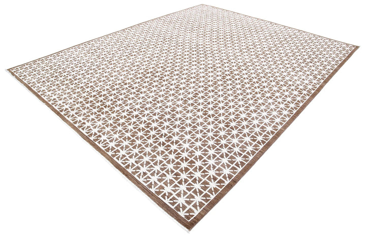 Afghan Oriental Rug 8' 11" x 11' 2" Hand-Knotted | No. AT86532