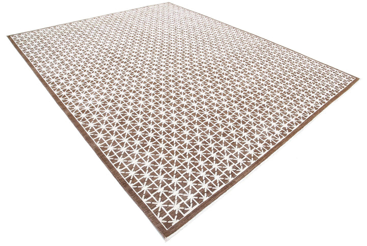 Afghan Oriental Rug 8' 11" x 11' 2" Hand-Knotted | No. AT86532