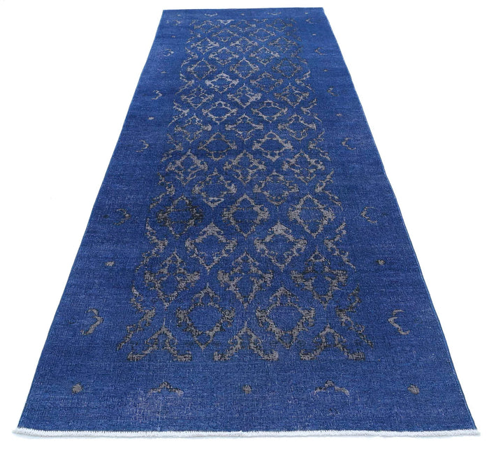 Blue Afghan Onyx Rug 3' 10" x 12' 7" Hand-Knotted | No. AT86573