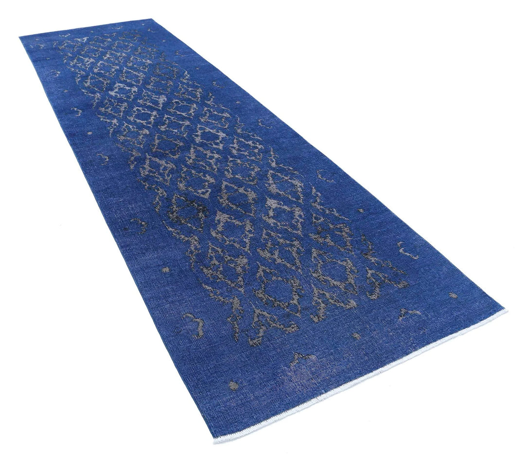 Blue Afghan Onyx Rug 3' 10" x 12' 7" Hand-Knotted | No. AT86573