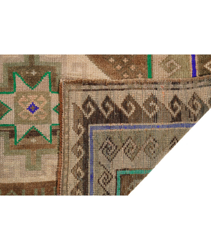 Turkish Kars Vintage Rug 3' 6" x 12' 2" Hand-Knotted | No. AT86597