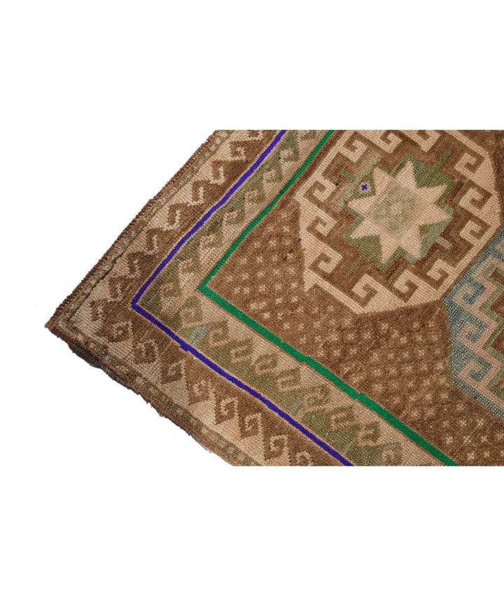 Turkish Kars Vintage Rug 3' 6" x 12' 2" Hand-Knotted | No. AT86597