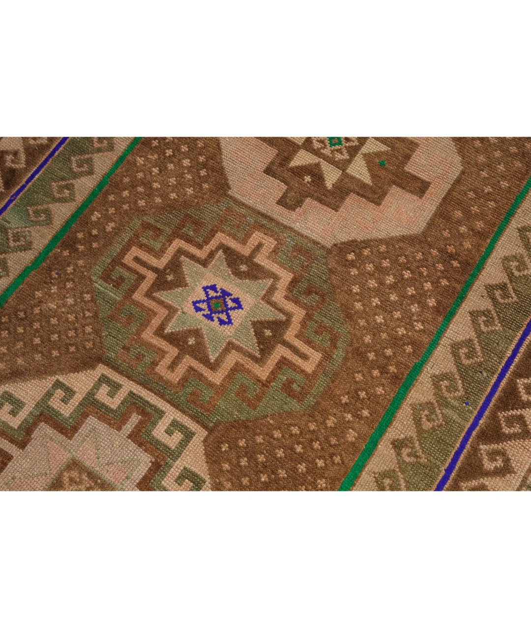 Turkish Kars Vintage Rug 3' 6" x 12' 2" Hand-Knotted | No. AT86597