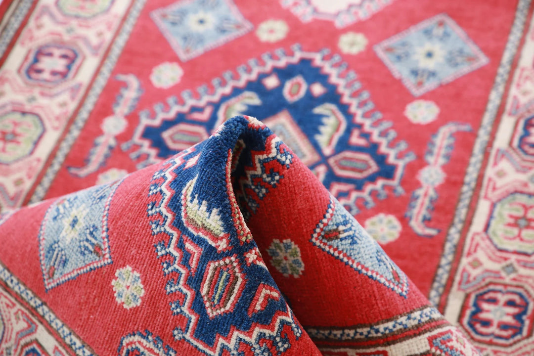 Afghan Kazak Rug 2' 9" x 9' 11" Hand-Knotted | No. AT86606