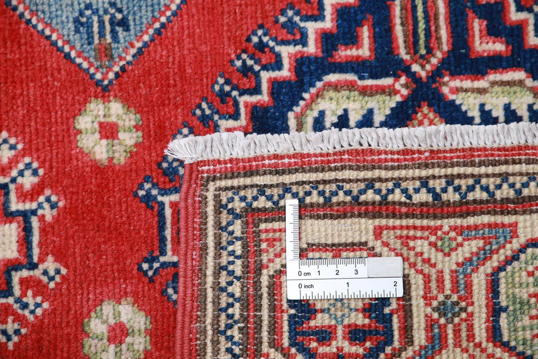 Afghan Kazak Rug 2' 9" x 9' 11" Hand-Knotted | No. AT86606