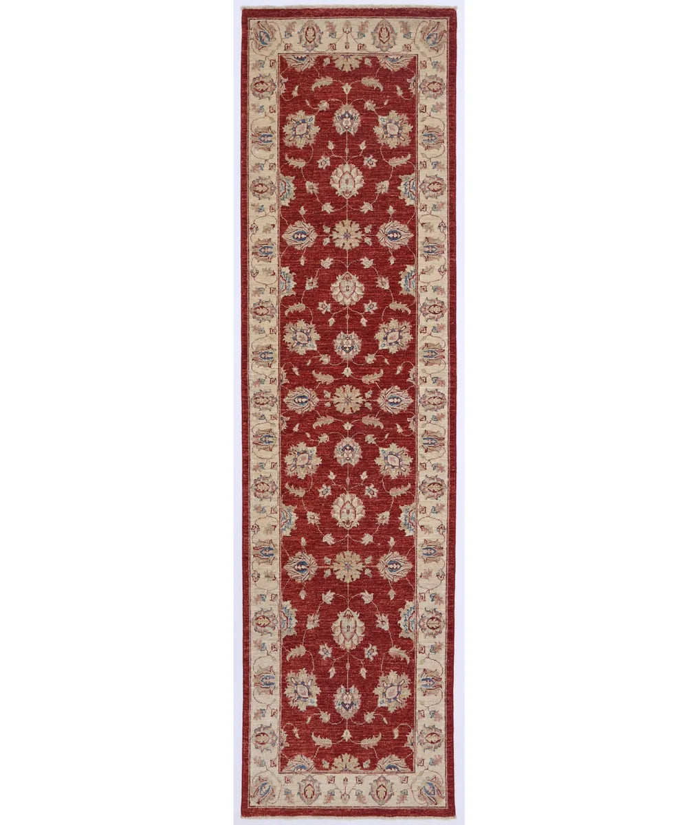 Afghan Ziegler Rug 2' 7" x 10' 0" Hand-Knotted | No. AT86675