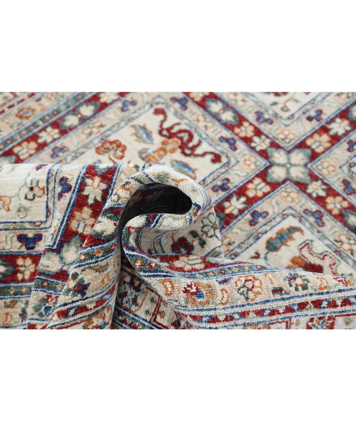 Afghan Bakhtiari Rug 4' 6" x 6' 4" Hand-Knotted | No. AT86707