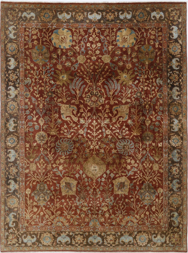 Indian Ziegler Rug 8' 10" x 11' 9" Hand-Knotted | No. AT86716