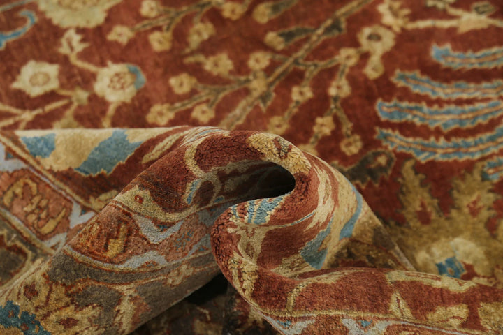 Indian Ziegler Rug 8' 10" x 11' 9" Hand-Knotted | No. AT86716