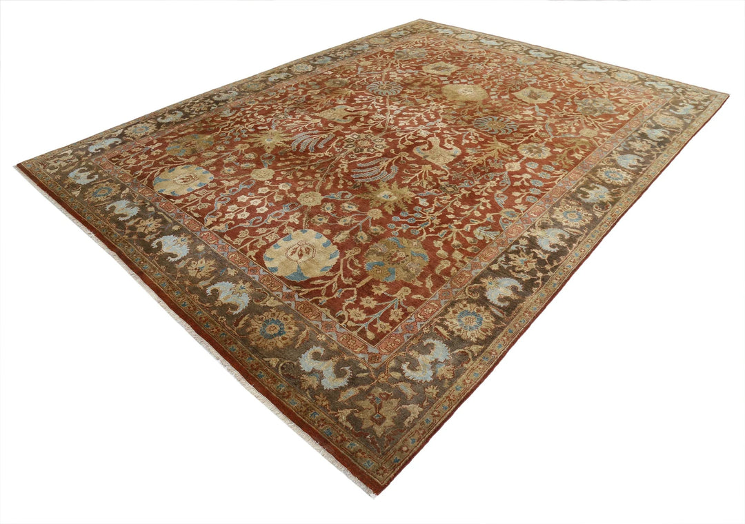 Indian Ziegler Rug 8' 10" x 11' 9" Hand-Knotted | No. AT86716