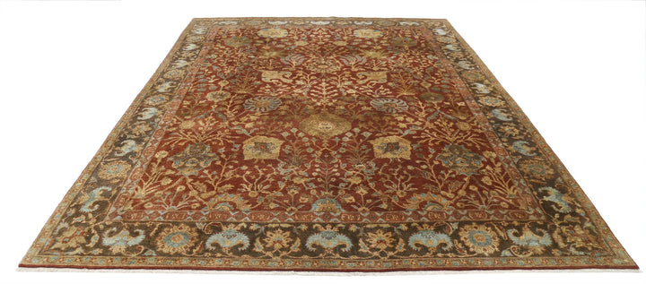 Indian Ziegler Rug 8' 10" x 11' 9" Hand-Knotted | No. AT86716