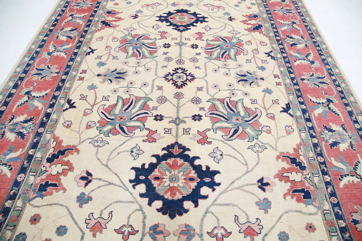 Afghan Tribal Kazak Rug 8' 6" x 11' 8" Hand-Knotted | No. AT86722