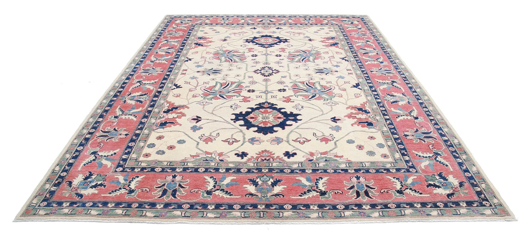 Afghan Tribal Kazak Rug 8' 6" x 11' 8" Hand-Knotted | No. AT86722