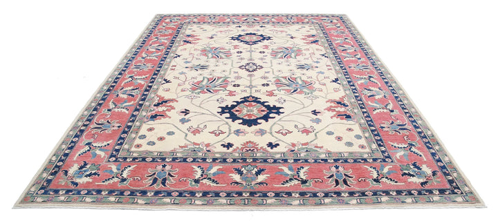 Afghan Tribal Kazak Rug 8' 6" x 11' 8" Hand-Knotted | No. AT86722