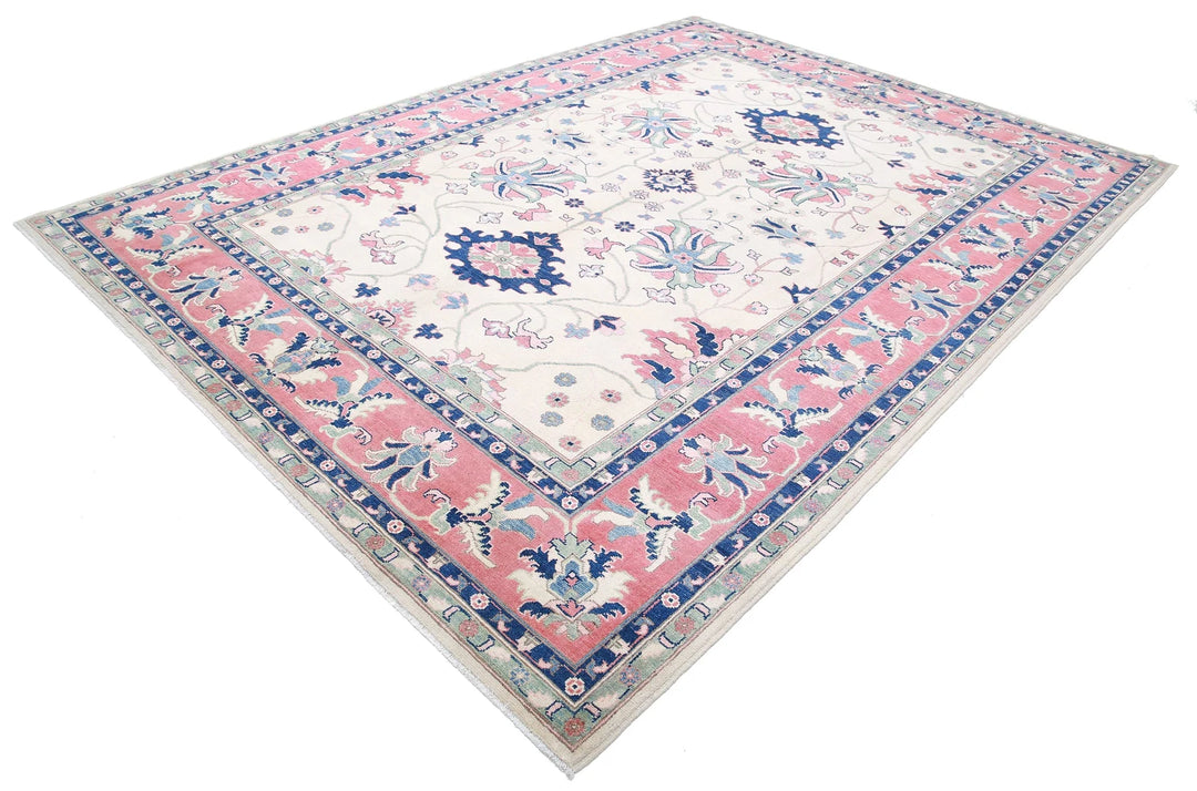 Afghan Tribal Kazak Rug 8' 6" x 11' 8" Hand-Knotted | No. AT86722