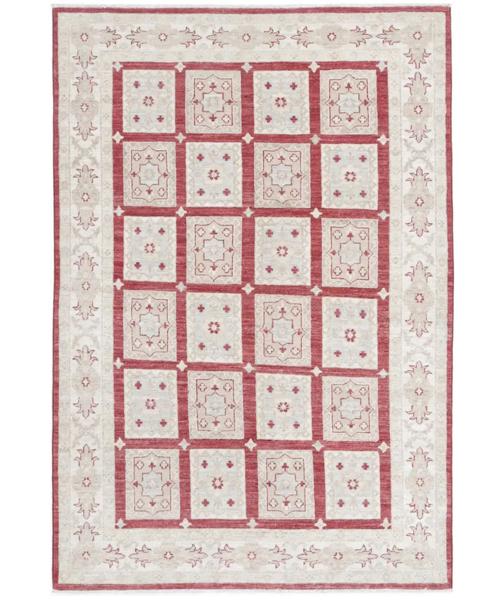 Afghan Bakhtiari Rug 3' 11" x 6' 0" Hand-Knotted | No. AT86731