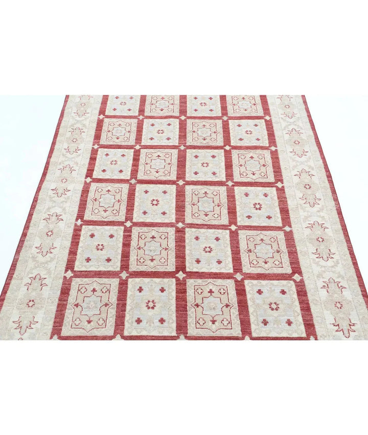 Afghan Bakhtiari Rug 3' 11" x 6' 0" Hand-Knotted | No. AT86731