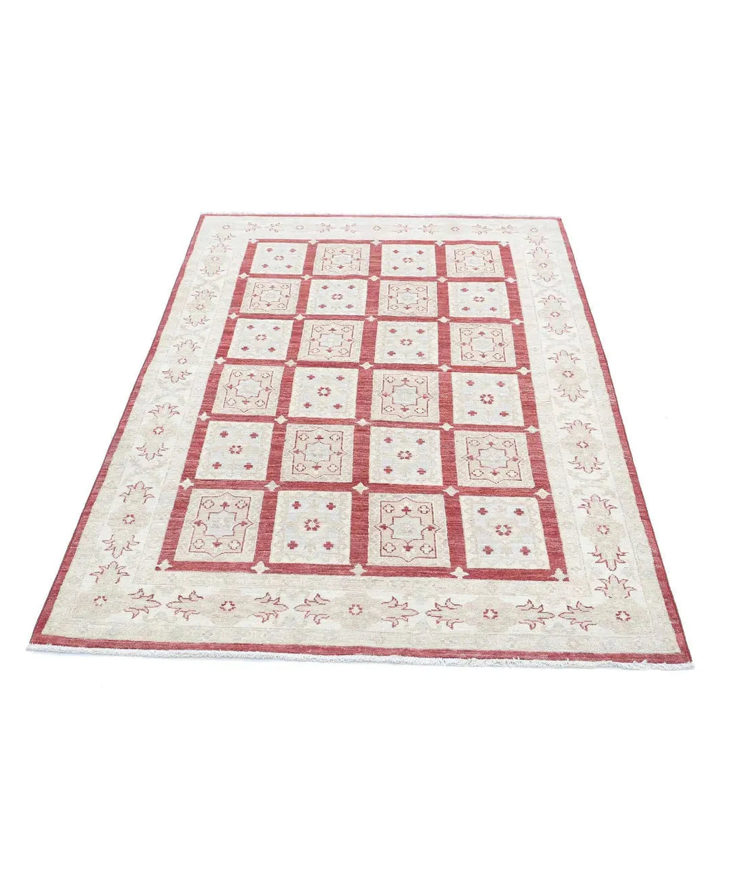 Afghan Bakhtiari Rug 3' 11" x 6' 0" Hand-Knotted | No. AT86731