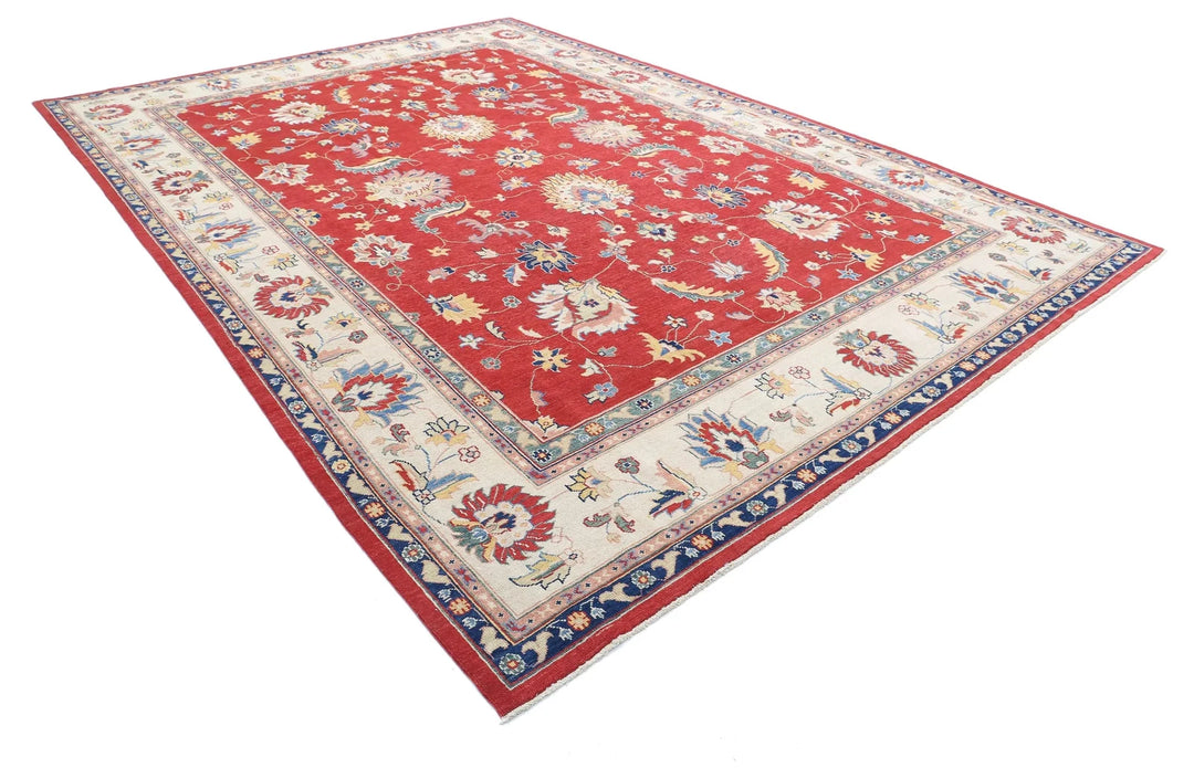 Afghan Ziegler Rug 9' 7" x 13' 7" Hand-Knotted | No. AT86781