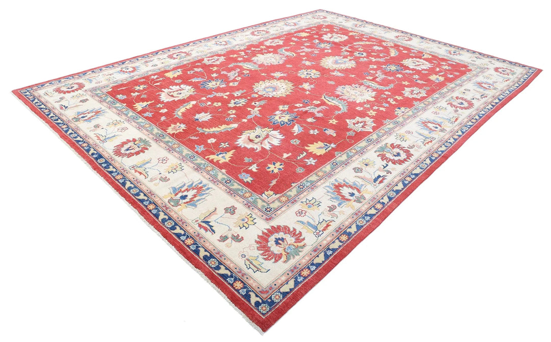 Afghan Ziegler Rug 9' 7" x 13' 7" Hand-Knotted | No. AT86781