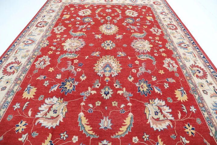 Afghan Ziegler Rug 9' 7" x 13' 7" Hand-Knotted | No. AT86781