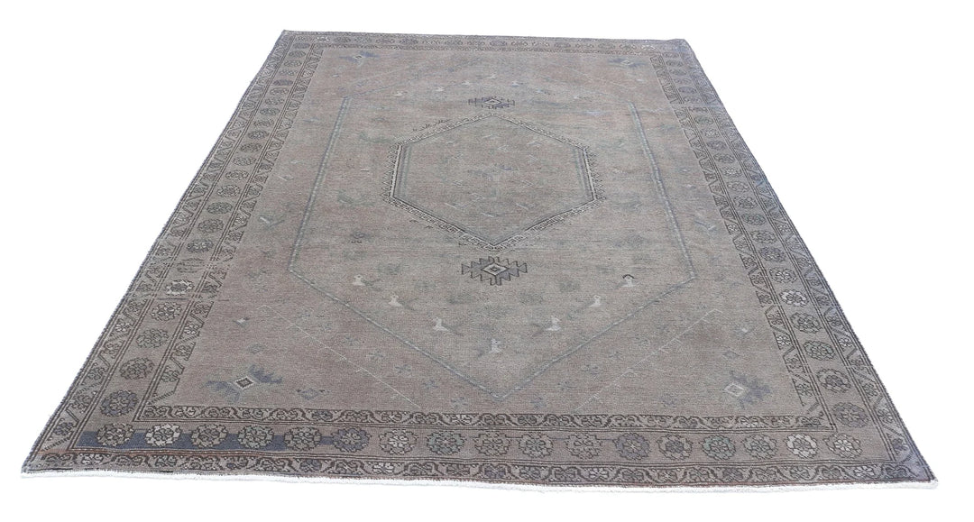 Persian Overdye Rug 6' 8" x 9' 5" Hand-Knotted | No. AT86882