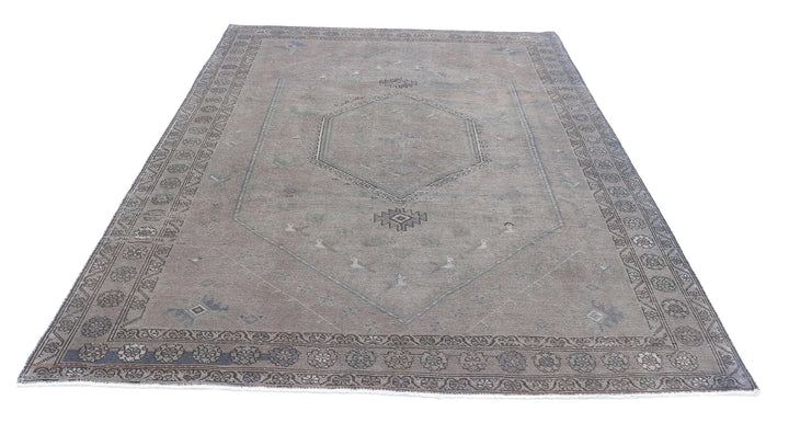 Persian Overdye Rug 6' 8" x 9' 5" Hand-Knotted | No. AT86882
