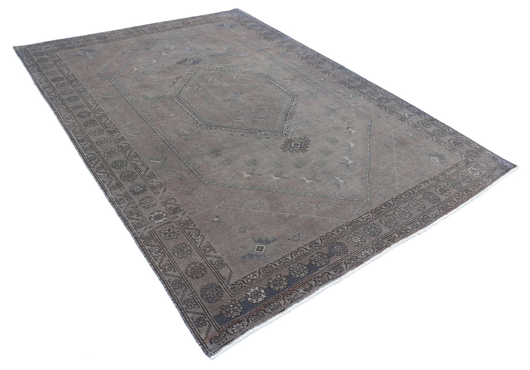 Persian Overdye Rug 6' 8" x 9' 5" Hand-Knotted | No. AT86882