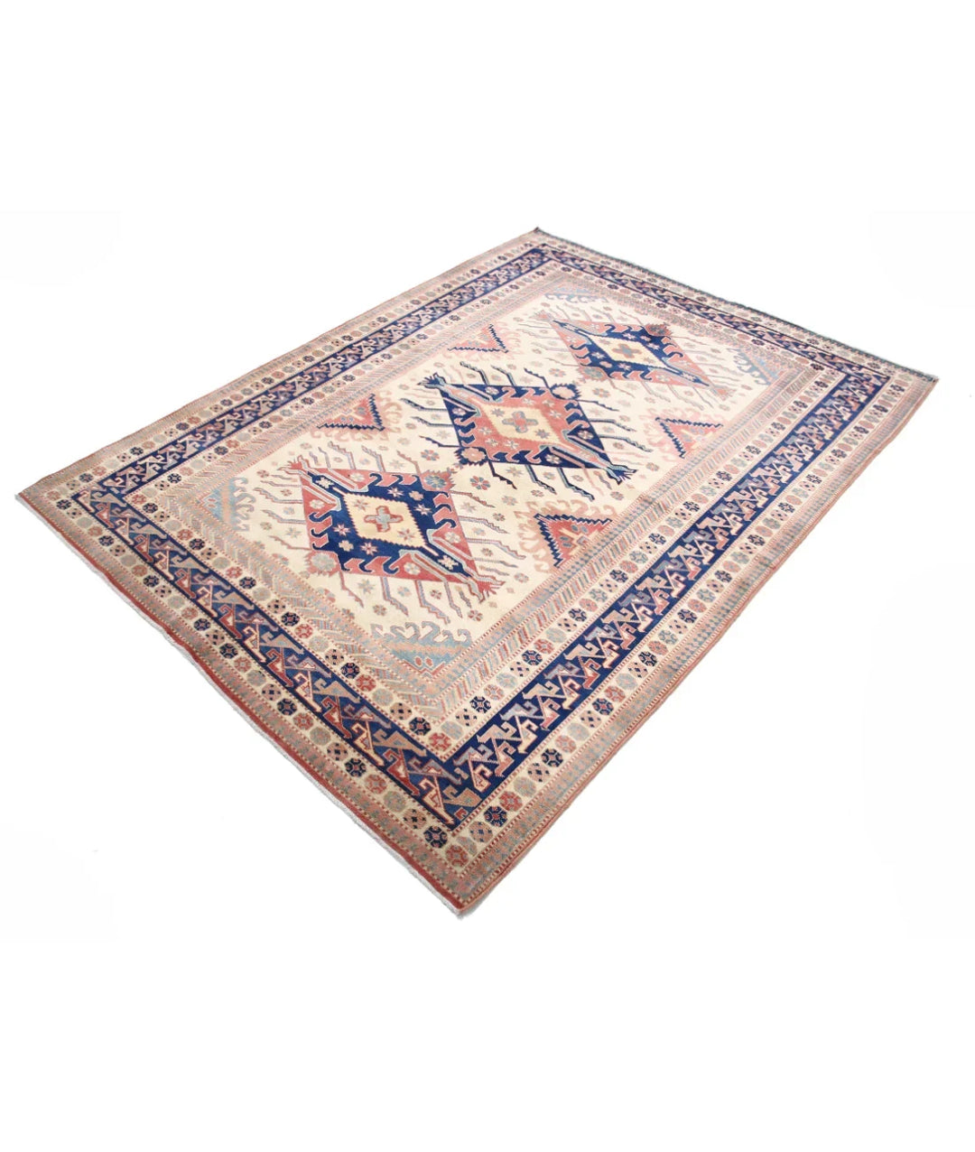 Afghan Tribal Shirvan Rug 5' 3" x 6' 9" Hand-Knotted | No. AT87214