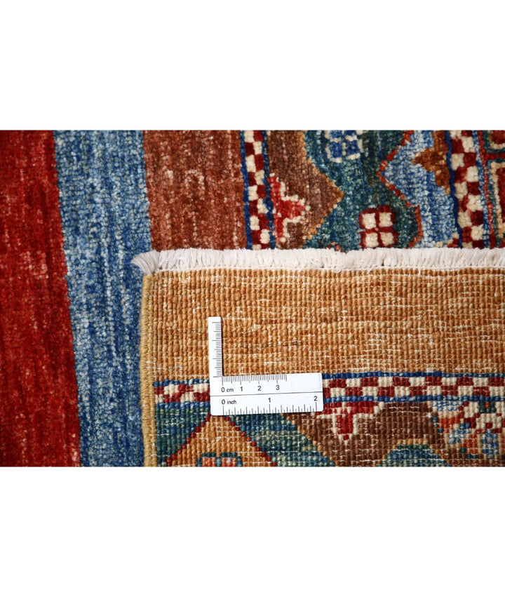 Afghan Khurjeen Rug 5' 9" x 7' 9" Hand-Knotted | No. AT87360