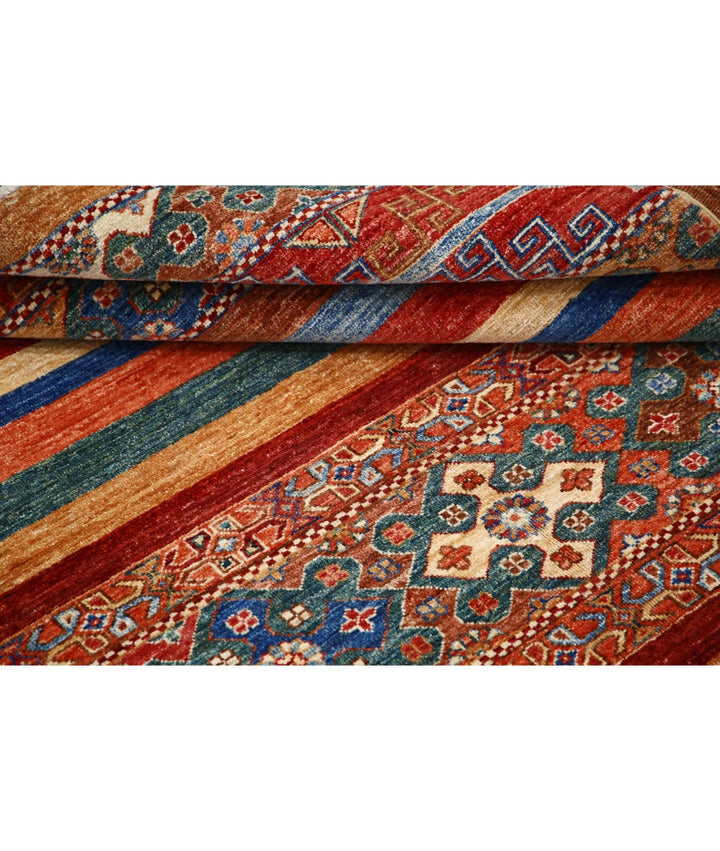 Afghan Khurjeen Rug 5' 9" x 7' 9" Hand-Knotted | No. AT87360