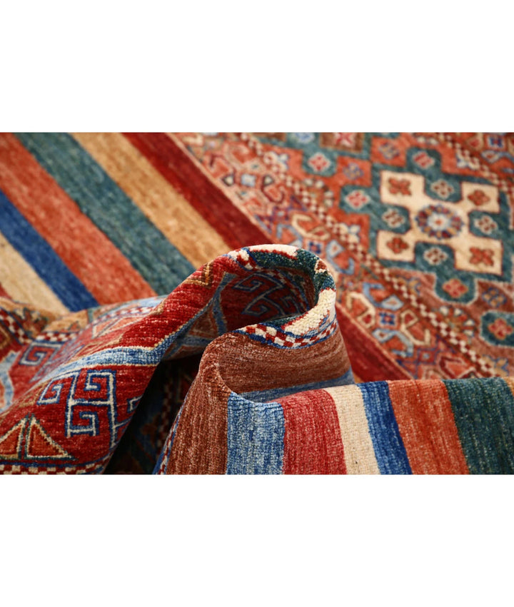 Afghan Khurjeen Rug 5' 9" x 7' 9" Hand-Knotted | No. AT87360