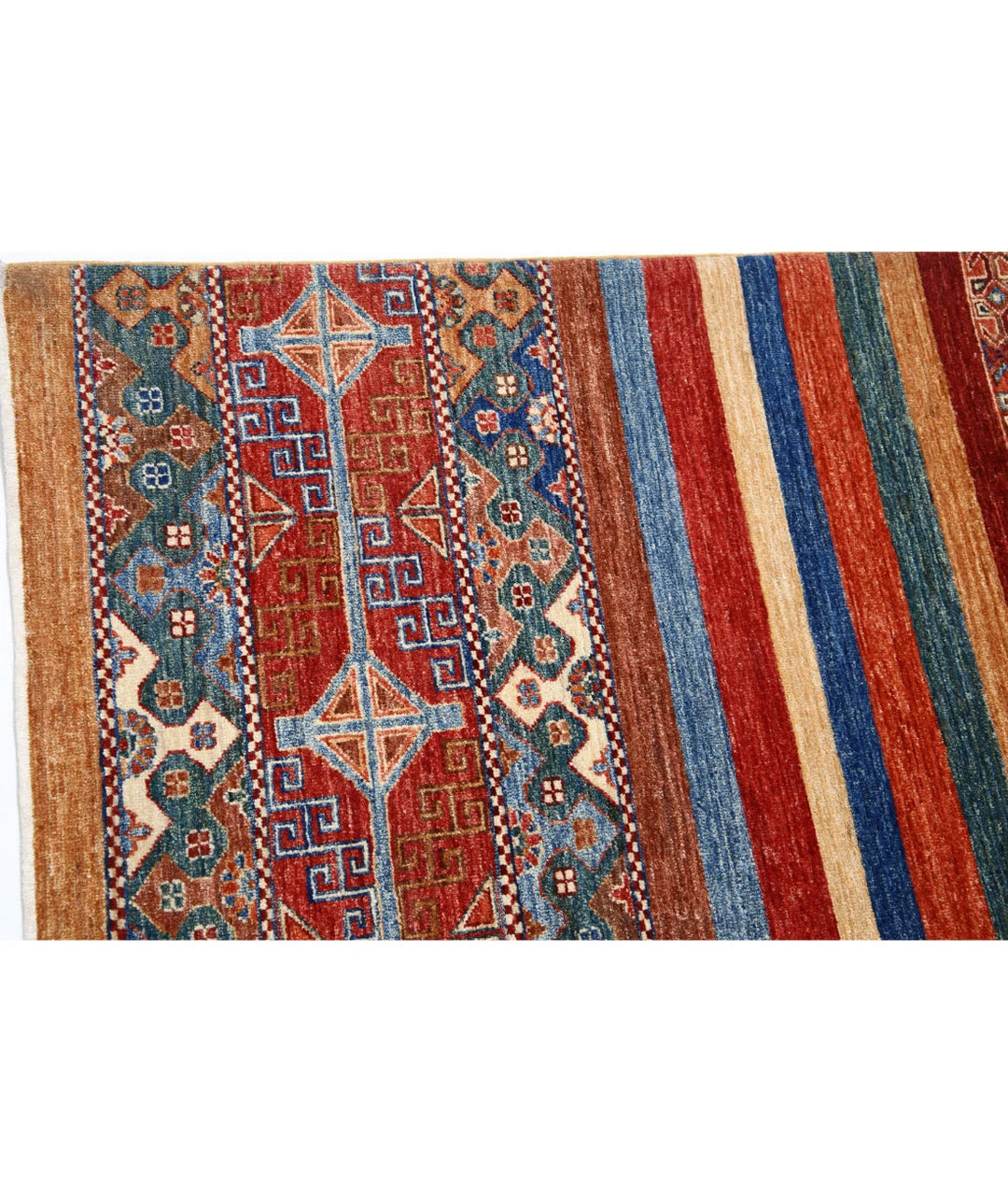 Afghan Khurjeen Rug 5' 9" x 7' 9" Hand-Knotted | No. AT87360