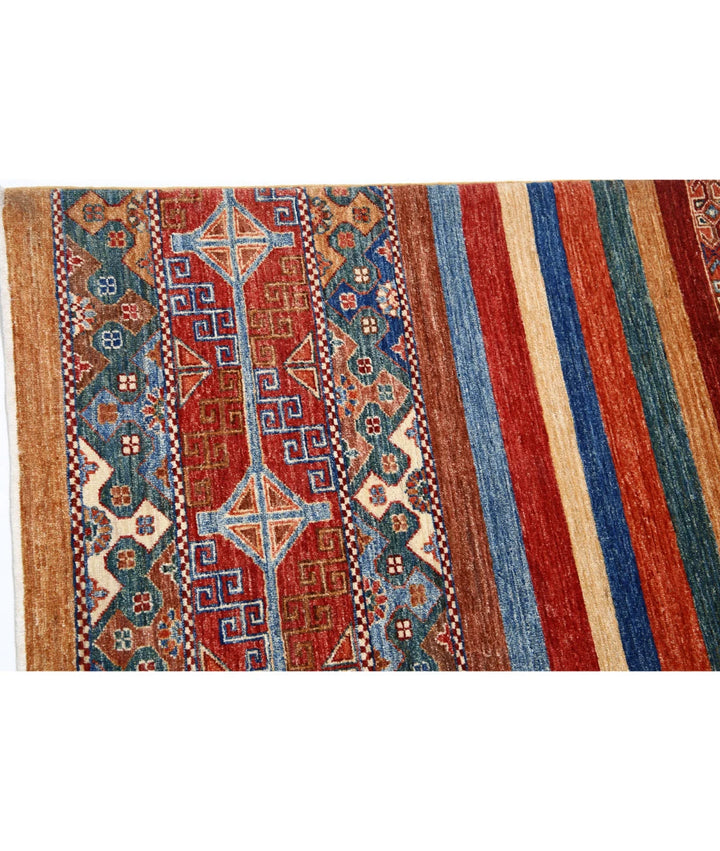 Afghan Khurjeen Rug 5' 9" x 7' 9" Hand-Knotted | No. AT87360