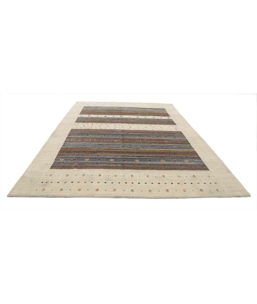 Ivory Indian Lori Rug 8' 3" x 11' 5" Hand-Knotted | No. AT87389