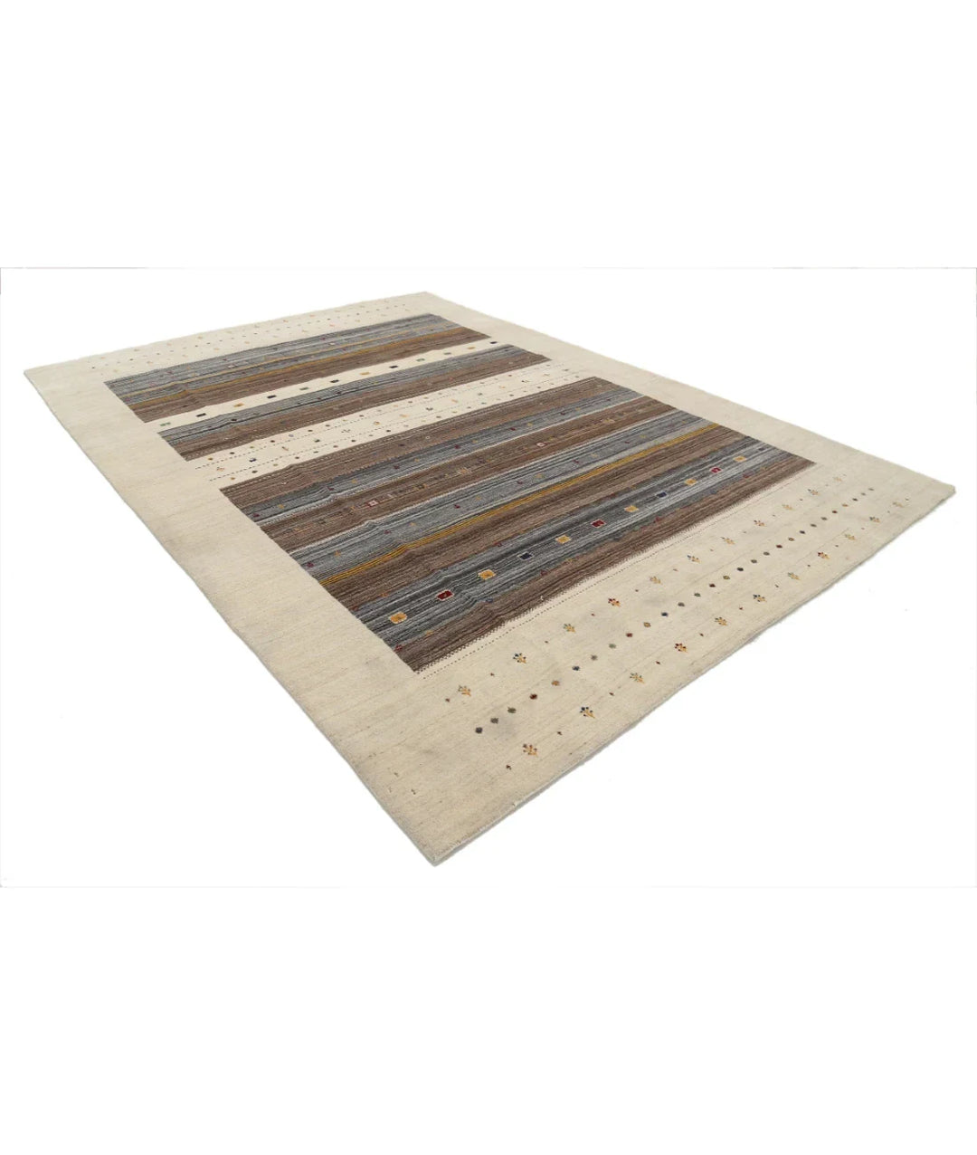 Ivory Indian Lori Rug 8' 3" x 11' 5" Hand-Knotted | No. AT87389