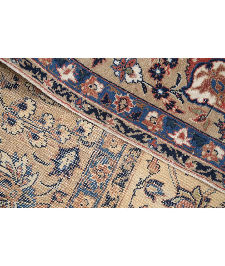 Ivory Persian Vintage Rug 9' 8" x 12' 11" Hand-Knotted | No. AT87506