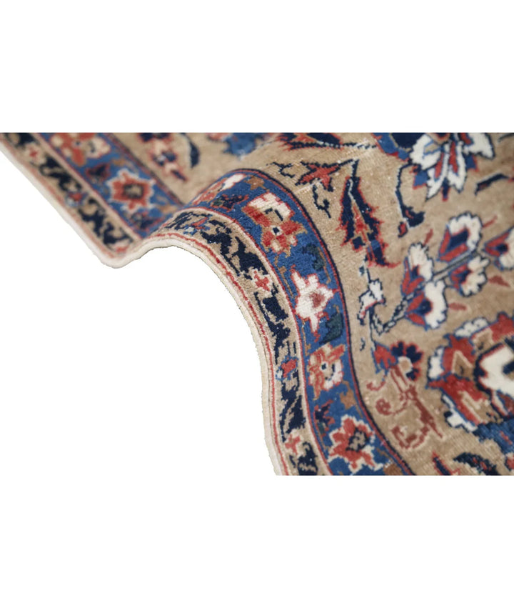 Ivory Persian Vintage Rug 9' 8" x 12' 11" Hand-Knotted | No. AT87506