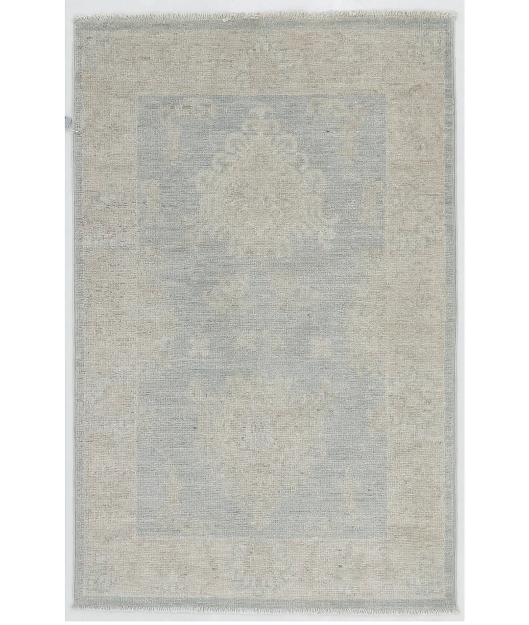 Grey Afghan Serenity Rug 2' 0" x 3' 0" Hand-Knotted | No. AT87577