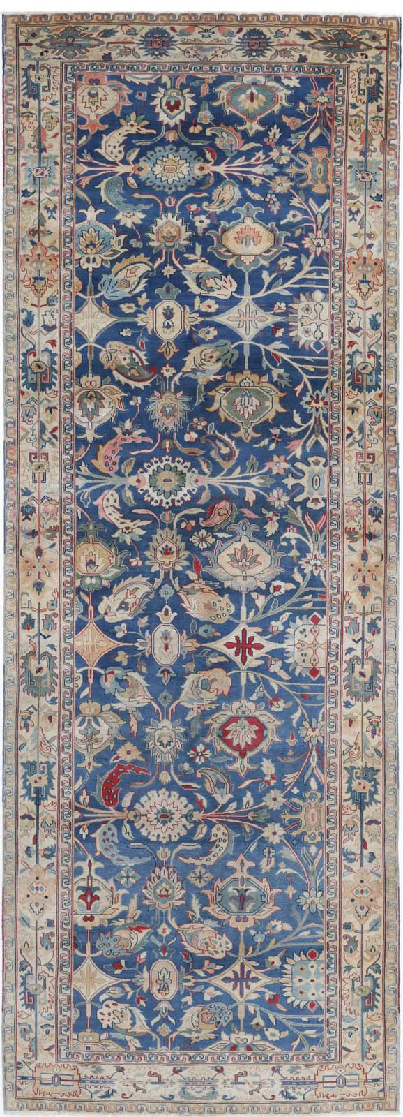 Indian Tabriz Rug 4' 0" x 12' 0" Hand-Knotted | No. AT87583