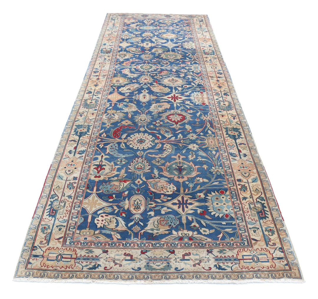 Indian Tabriz Rug 4' 0" x 12' 0" Hand-Knotted | No. AT87583