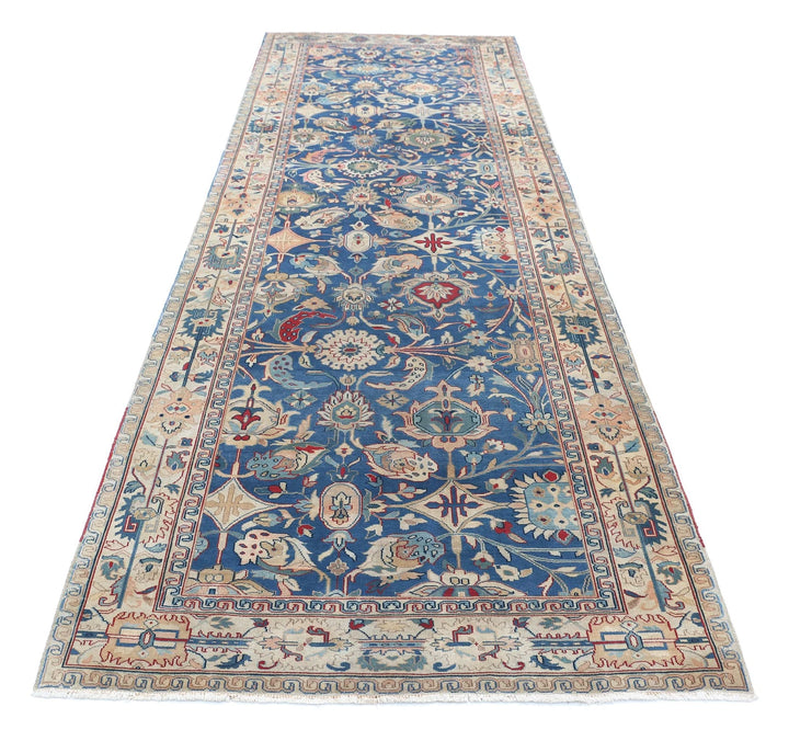 Indian Tabriz Rug 4' 0" x 12' 0" Hand-Knotted | No. AT87583