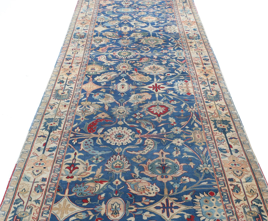 Indian Tabriz Rug 4' 0" x 12' 0" Hand-Knotted | No. AT87583