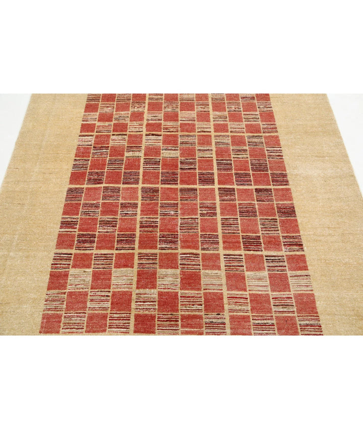 Afghan Modcar Rug 5' 4" x 7' 2" Hand-Knotted | No. AT87645